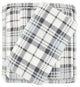 True North by Sleep Philosophy Micro Fleece Sheet Set, Grey Plaid