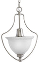 Progress Lighting 1-Light Foyer With Etched Glass Bell Shaped Shades