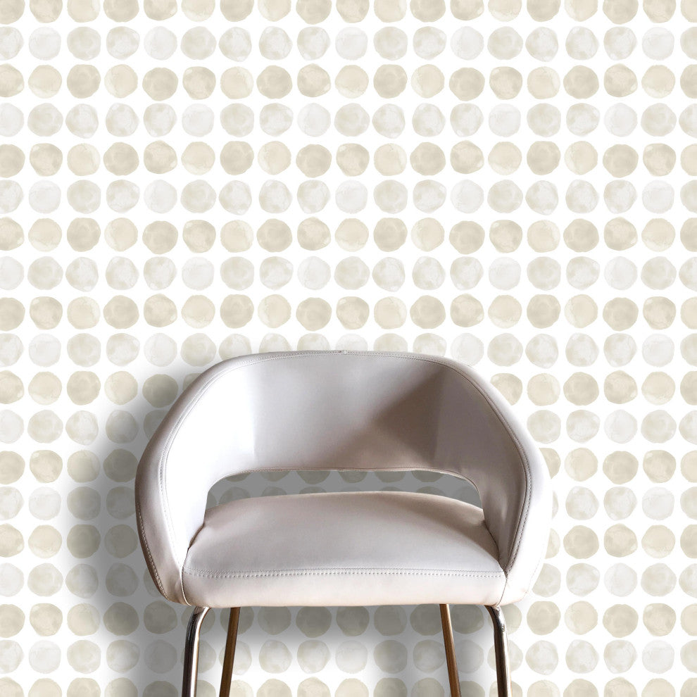 Gum Drop Wallcovering, Beige Tonal, Roll, Traditional