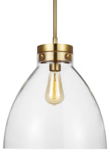 Garrett Wide Pendant, Burnished Brass