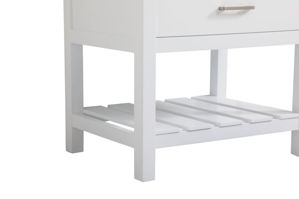 Home Living 22" Farmhouse White-Light Bathroom Vanity