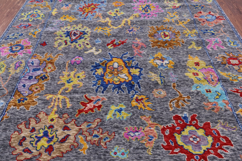 Turkish Oushak Hand-Knotted Wool Rug 8' 1" X 10' 2" - Q16068