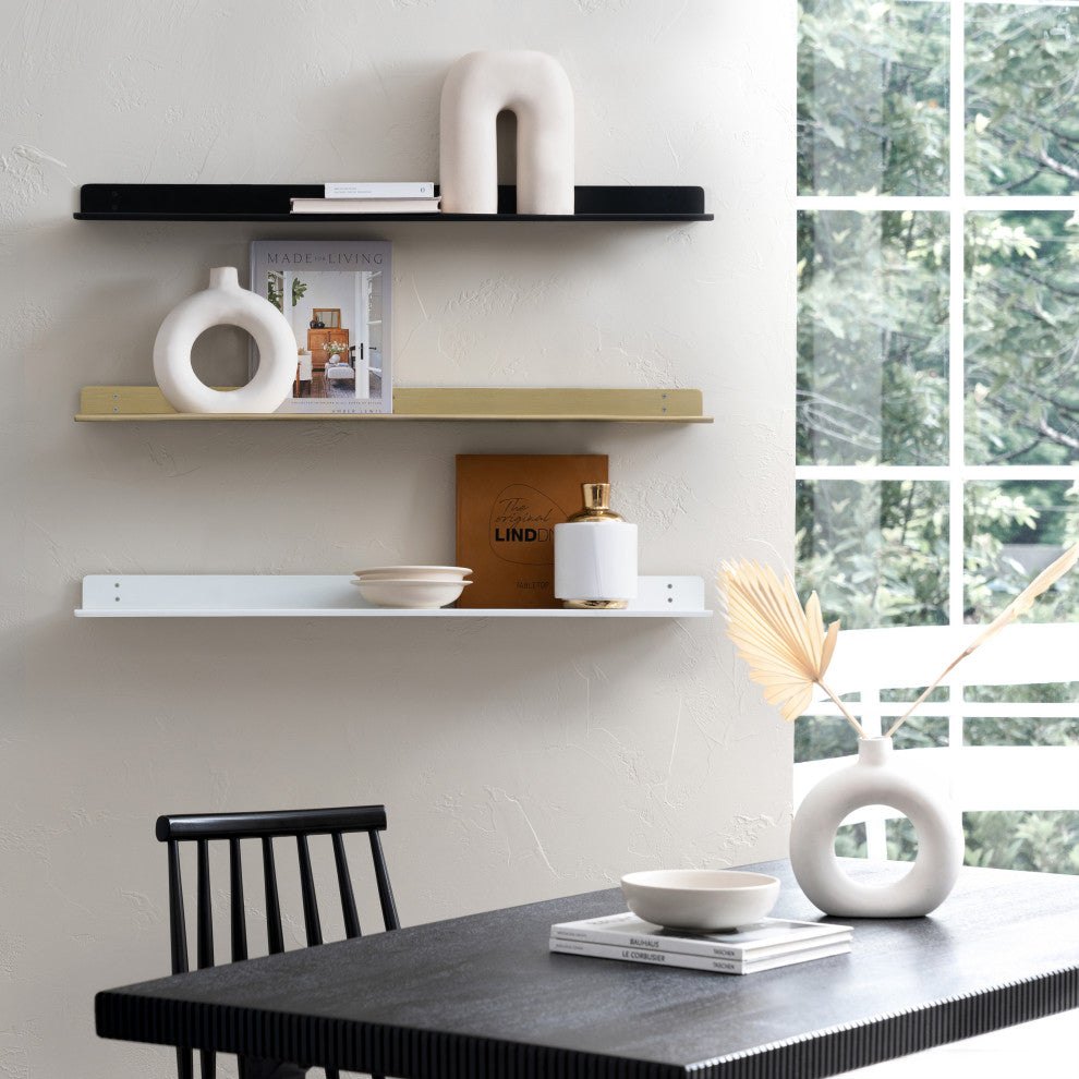 Billy Wall Mounted Shelves, Black, 36"