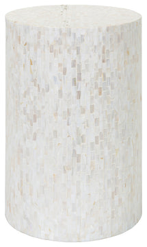 Surya Iridescent ISC-001 End Table, Ivory/Gray
