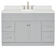 Ariel Hamlet 54" Single Oval Sink Bathroom Vanity, Carrara Quartz