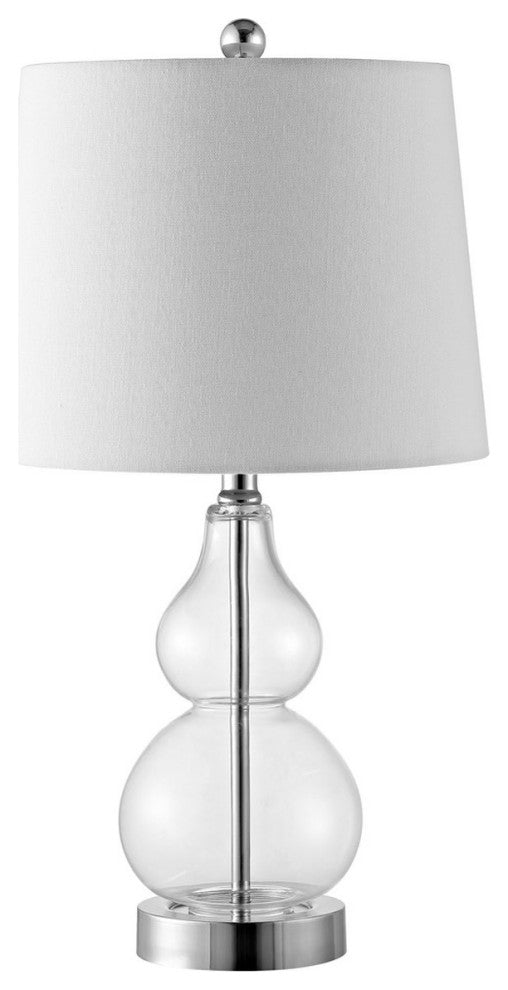 Safavieh Brisor Table Lamp Set of 2 Clear/Chrome