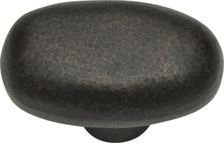 Atlas Homewares 332 Distressed 1-11/16 Inch Oval Cabinet Knob - Pewter