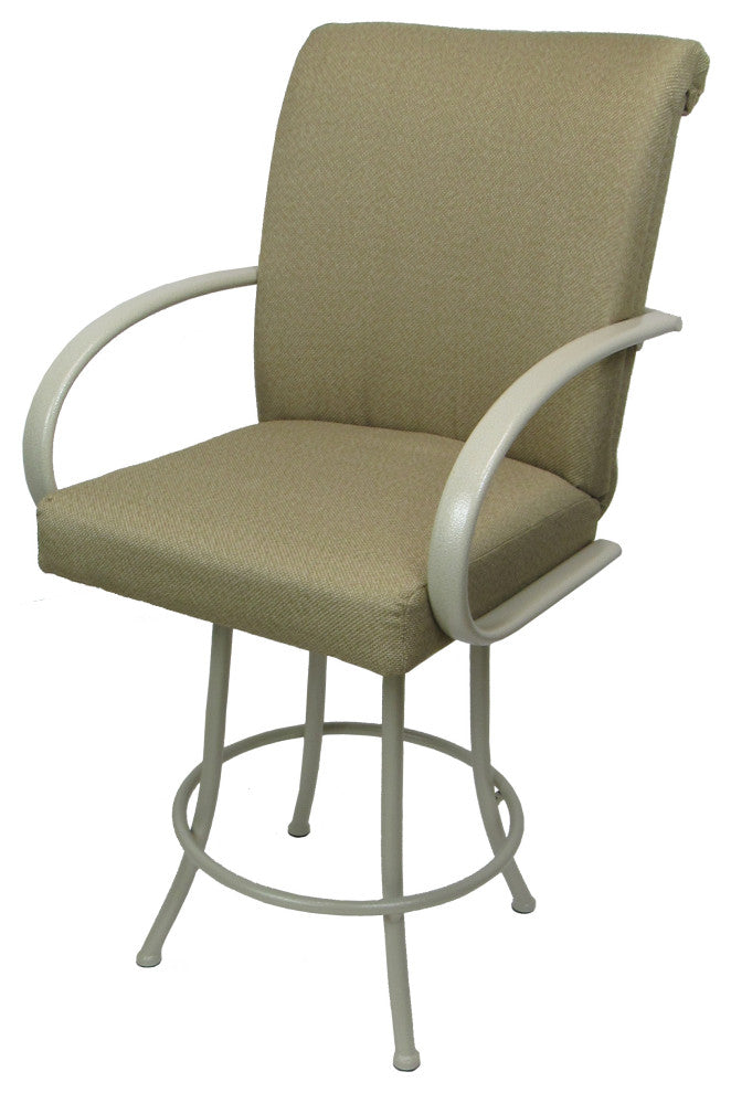 Swivel Metal Bar Stool, Desert Beige on Beige, 26"