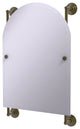 Prestige Que New Arched Top Frameless Rail Mounted Mirror, Antique Brass