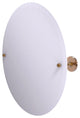 Shadwell Frameless Round Beveled Edge Tilt Mirror, Brushed Bronze