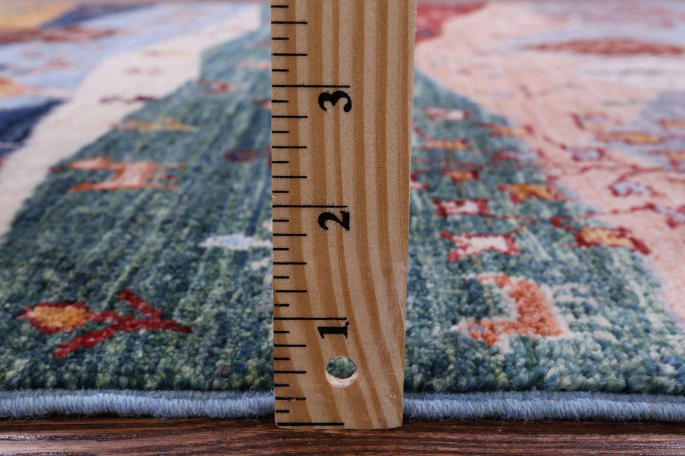 3' 4" X 5' 0" Persian Gabbeh Tribal Hand Knotted Rug Q10421