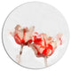 Colorful Watercolor Roses On White, Floral Disc Metal Artwork, 23"