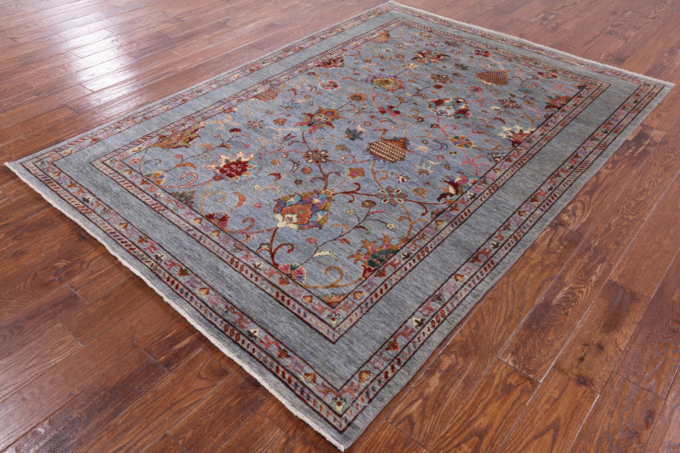 Persian Tabriz Hand-Knotted Wool Rug 5' 9" X 8' 0" Q7423