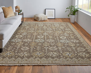 Aleska Traditional Oriental, Brown/Ivory, 2'6"x10' Runner
