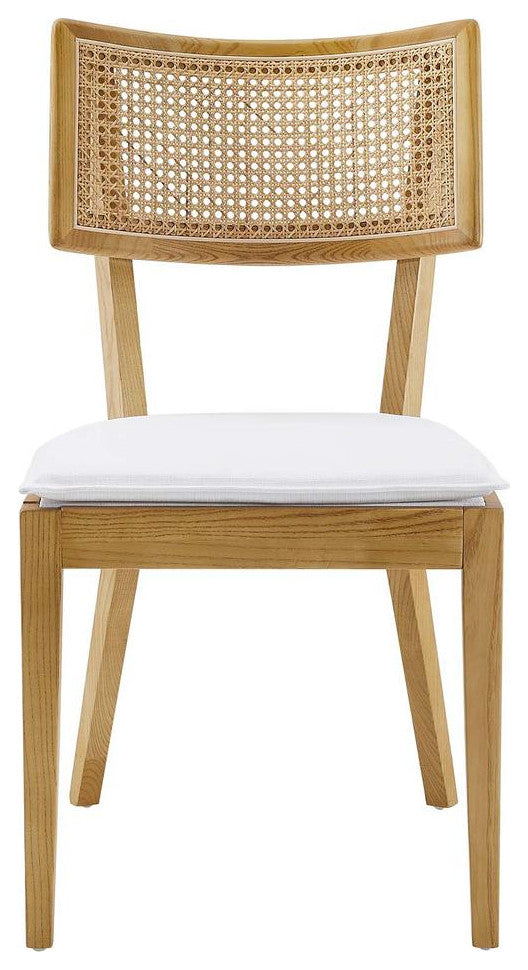 Caledonia Fabric Upholstered Wood Dining Chair Set of 2