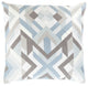 Surya Teori TO-017 18"x18" Pillow Kit, Charcoal/White/Gray/Blue