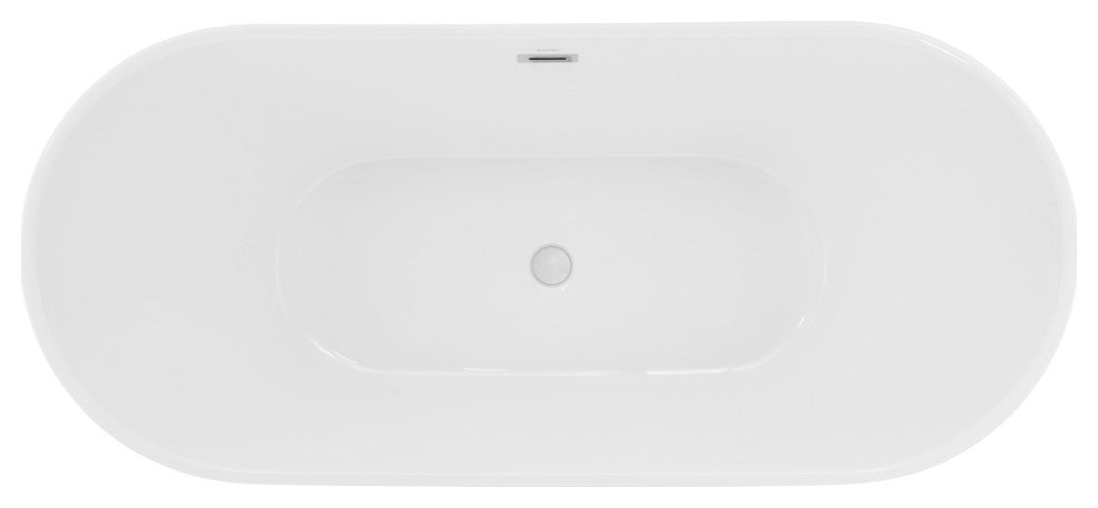 Ivy 60" Double Slipper Freestanding Bathtub
