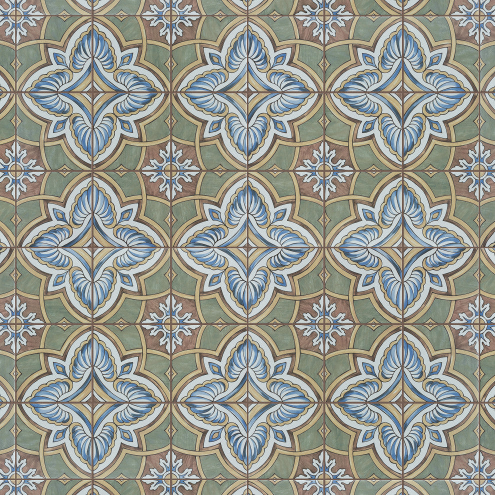 Harmonia Classic Ceramic Floor and Wall Tile, Grove Green