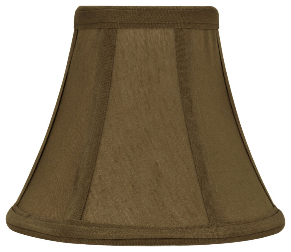 30049-2 Small Bell  Chandelier Clip On Lamp Shade Light Brown 3"x6"x5"