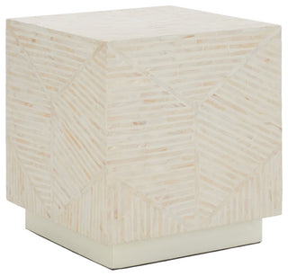 Safavieh Kiely Square Stool, Champagne
