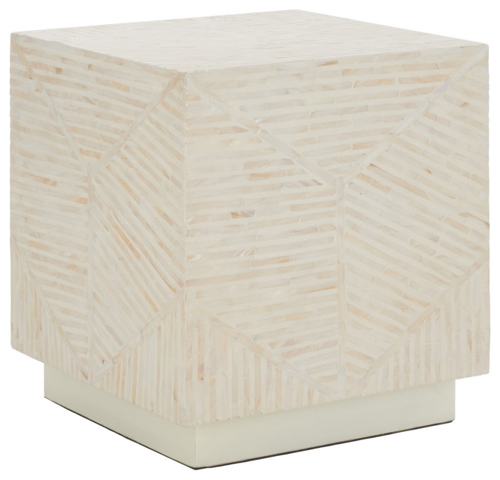 Safavieh Kiely Square Stool, Champagne
