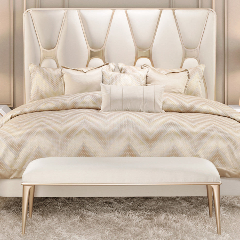 La Rachelle Accent Bench - Medium Champagne