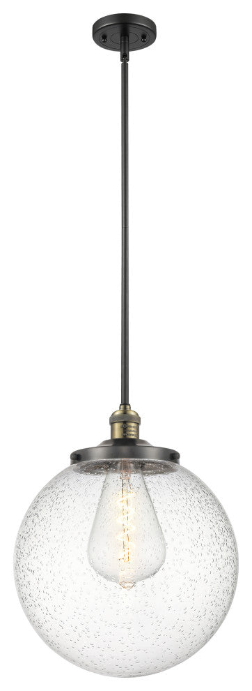 Beacon Pendant, Black Antique Brass, Seedy
