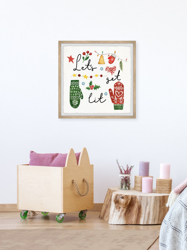 "The Colors of Christmas" Framed Painting Print, 18x18