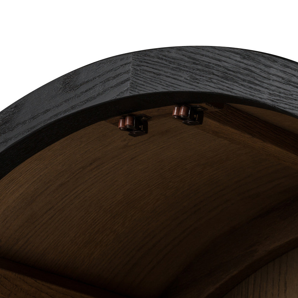 Tolle Panel Door Cabinet-Drifted Mat Blk