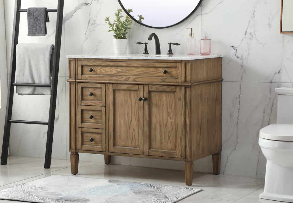 Elegant VF12540DW 40" Single Bathroom Vanity, Driftwood