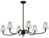 Quoizel MCK644 McKinney 6 Light 44"W Taper Candle Linear - Matte Black