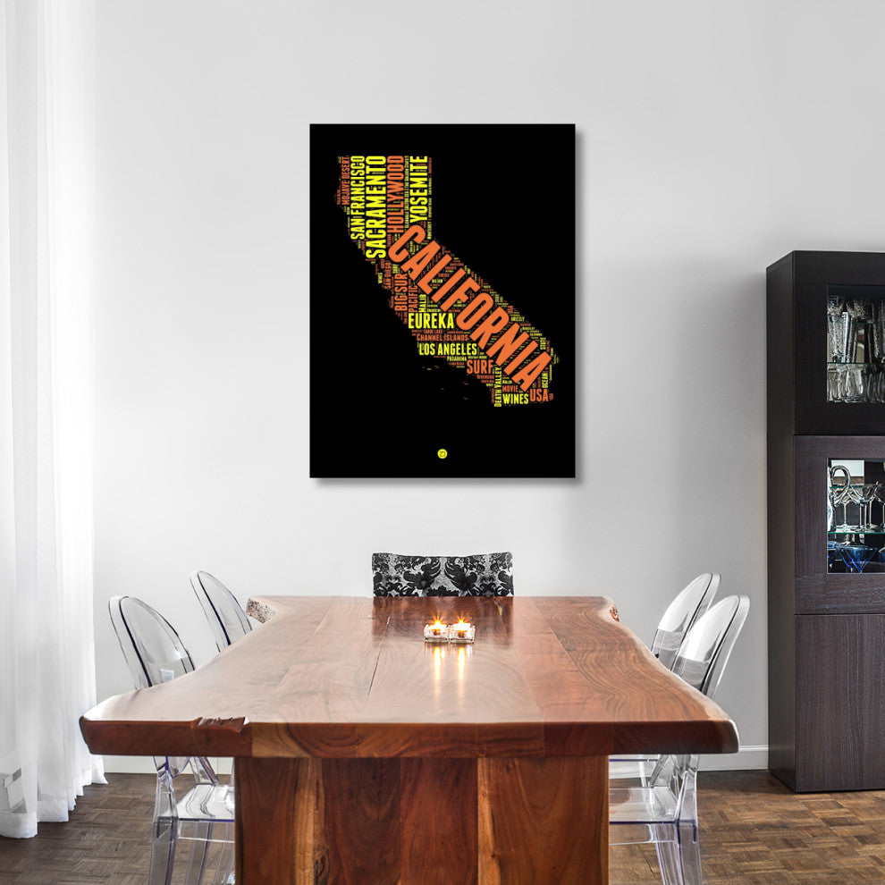 "California Word Cloud 1" Fine Art Print