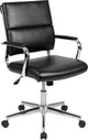 Mid-Back Black LeatherSoft Panel Executive Swivel Office Chair