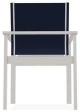 Tribeca Sling Outdoor Stackable Armchair, Navy/Snow