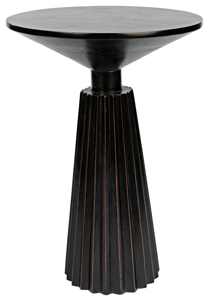 Orson Side Table, Hand Rubbed Black