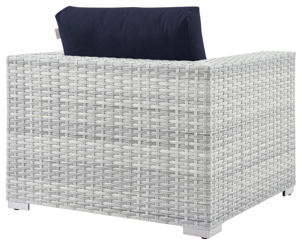 Convene Outdoor Patio Armchair Light Gray Navy