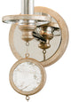 Bliss Wall Sconce, Topaz Leaf Finish, White Pearl Glass Shade