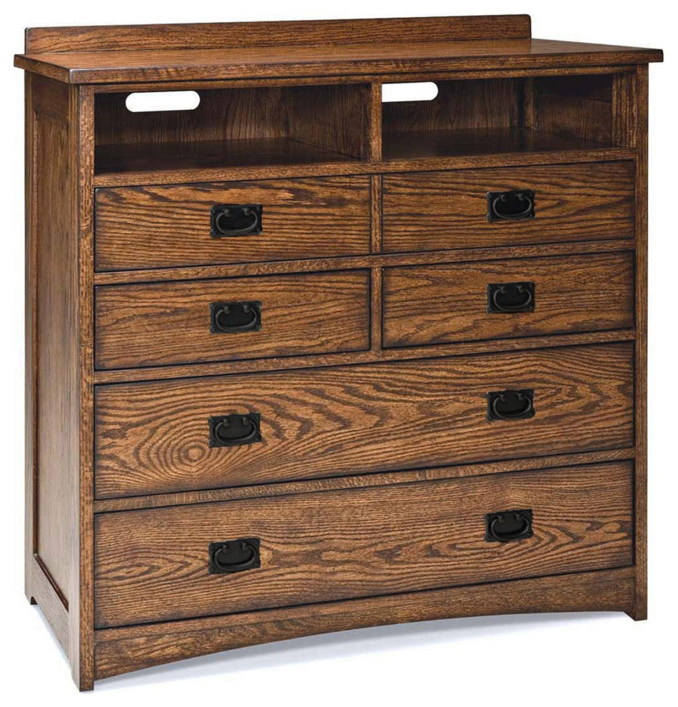 Oak Park 5-Drawer Media Chest, Mission