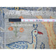 Gray Wool Afghan Peshawar Birds of Paradise Hand Knotted Runner Rug, 2'9"x9'8"