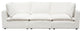 Ivy 3-Piece Modular Sofa in White Faux Shearling by Diamond Sofa