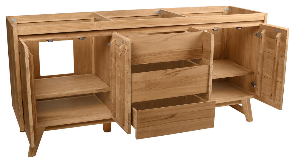 Avanity Coventry 72" Vanity Only, Natural Teak Finish