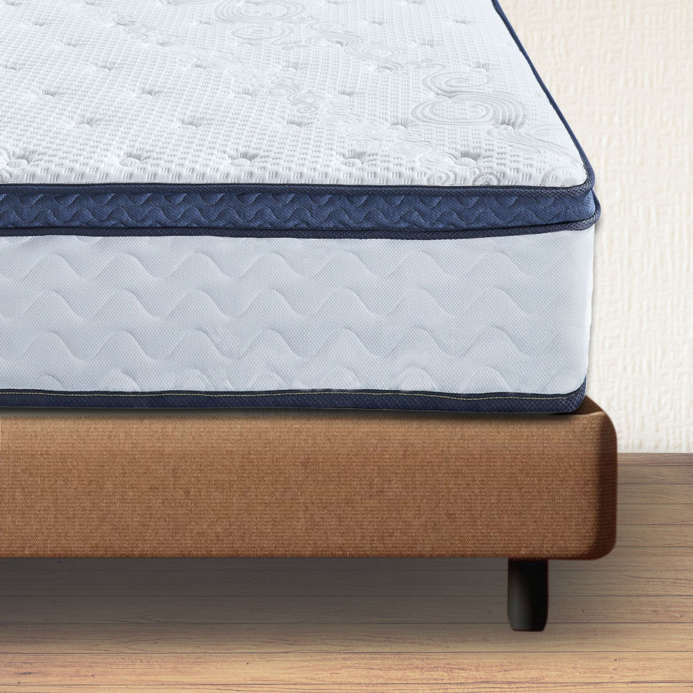 Comfortable 12" Plush Memory Foam Euro Top Hybrid Quilted-Top Mattress, Full