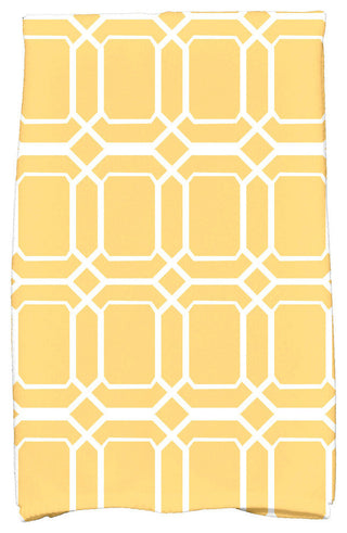 18"x30" O the Fun, Geometric Print Kitchen Towel, Yellow