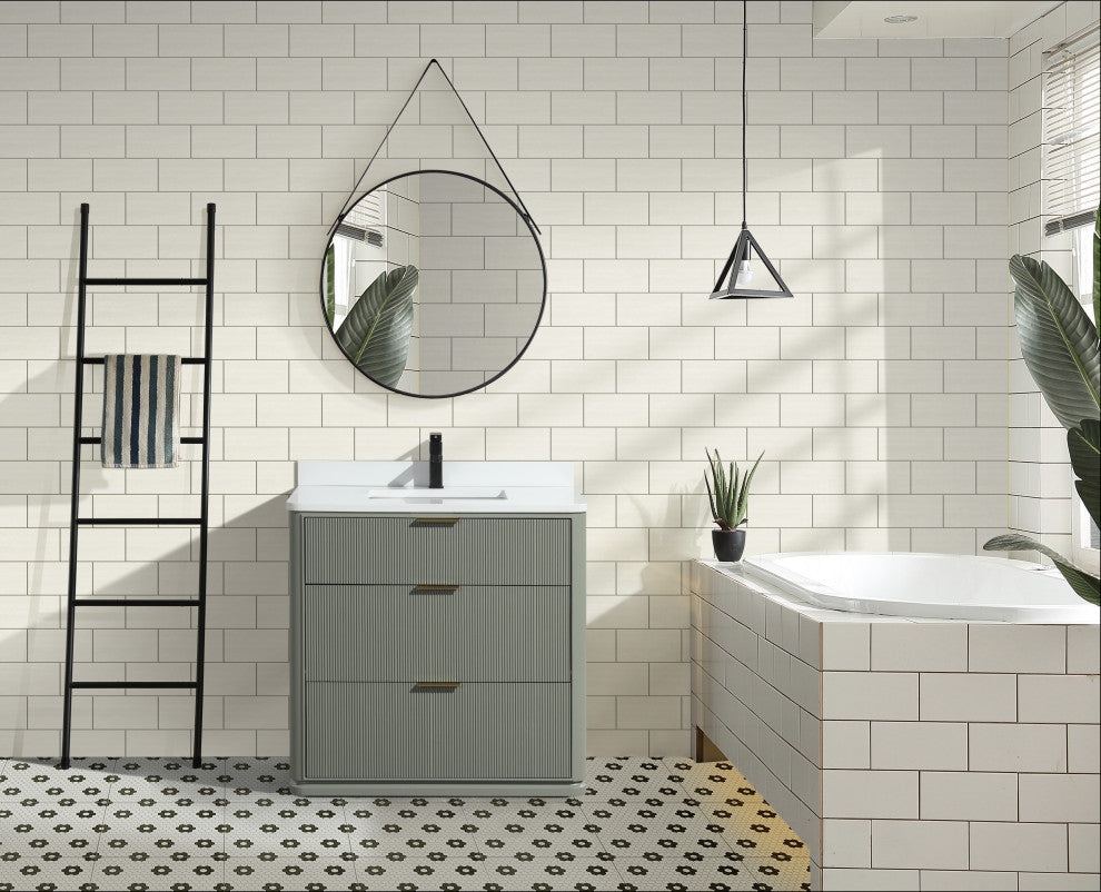 Ari Kitchen and Bath Aria 36" Freestanding Bathroom Vanity Sage