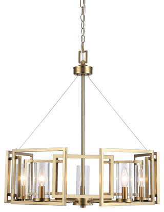 Golden Lighting 6068-5 Marco 5 Light 25"W Taper Candle Style - Brushed