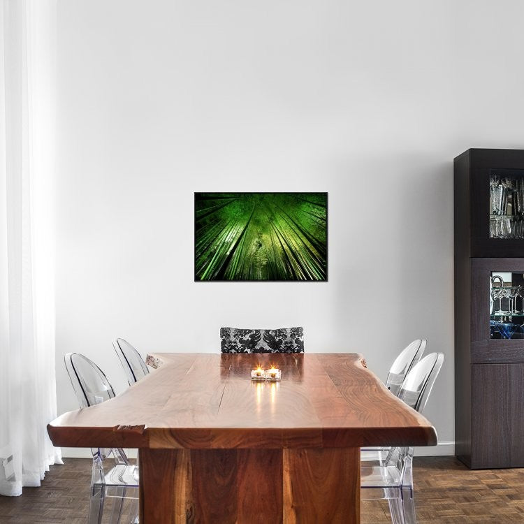 "Bamboo Night" Framed Canvas Giclee by Takeshi Marumoto, 31x21"