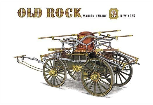 Old Rock: Marion Engine 9 New York - Framed Paper Poster 20" x 30"