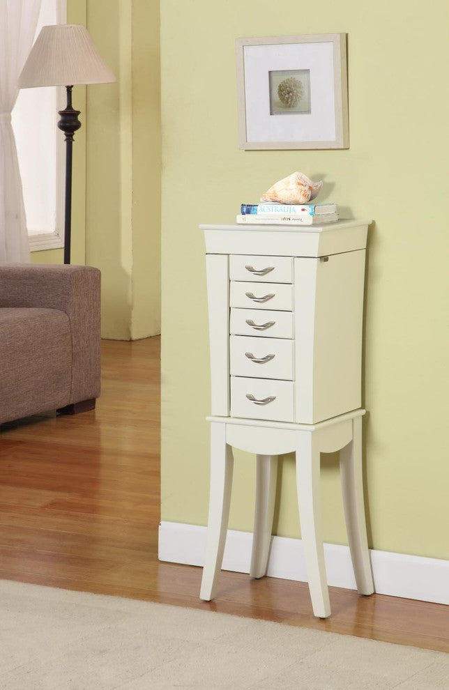 Eiffel Tower 5-Drawer Jewelry Armoire, White
