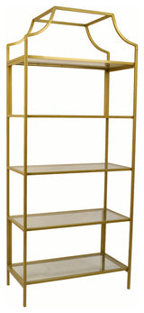 Palmer 5 Tier Glass Shelf Bookcase