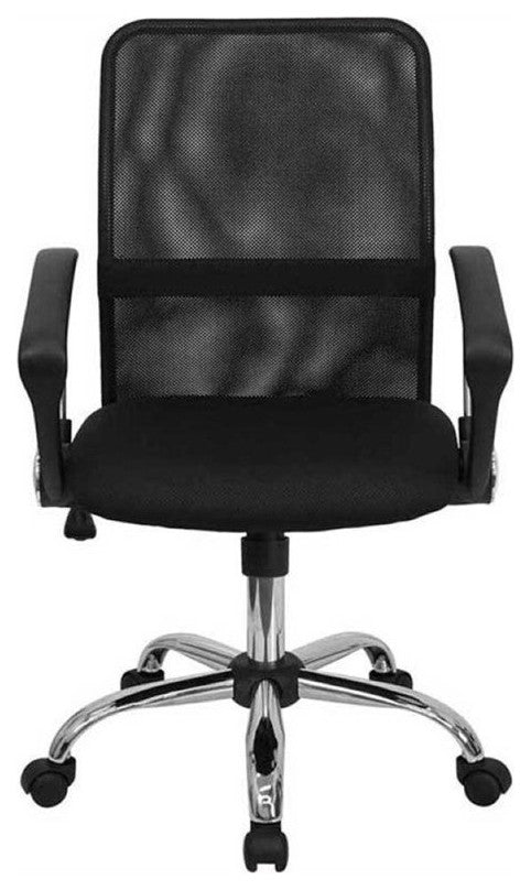 Scranton & Co Mid-Back Mesh Office Chair in Black